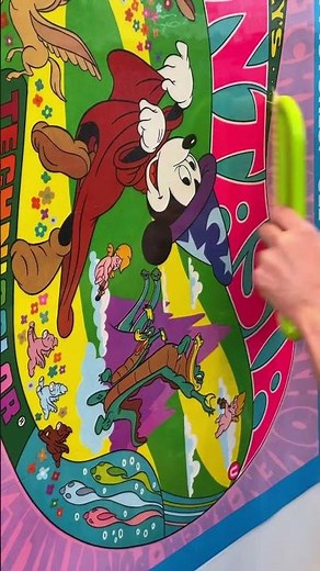 Psychedelic Fantasia vintage poster restoration. #Disney #DisneyWorld #Disneyland #VintagePosters