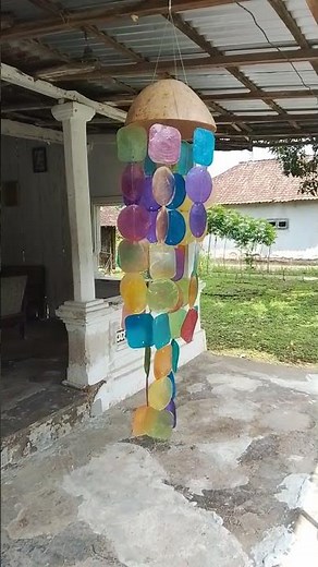 Capiz Shell Wind Chime – Handmade Natural Shell Decor by Muis Craft #muiscraft #windchime #viral
