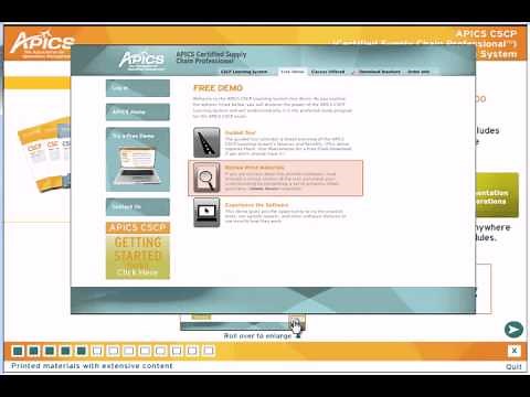 APICS CSCP Learning System Demo
