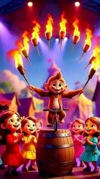 the monkey in the circus #cartoon