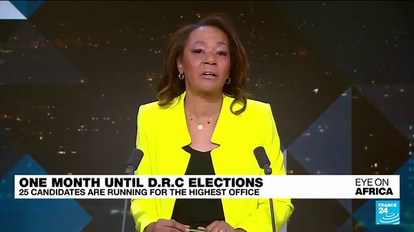 #DRC 🇨🇩 - And it's one month before DRC general elections. President #Tshisekedi prepares to run against more than 20 candidates. We'll find out more, about some of the main contenders ⤵️ | Eye on Africa - France 24