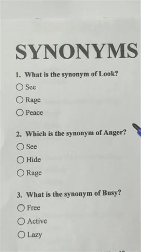 synonyms quiz #quiz #for #generalknowlege #quiztime #channel