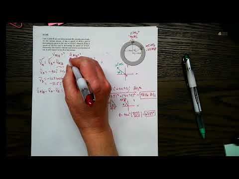 Relative motion with circular path and normal acceleration