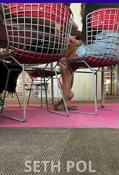 Shoeplay dangling birkenstock slides in library 2 (FULL VIDEO IN DESCRIPTIONS)