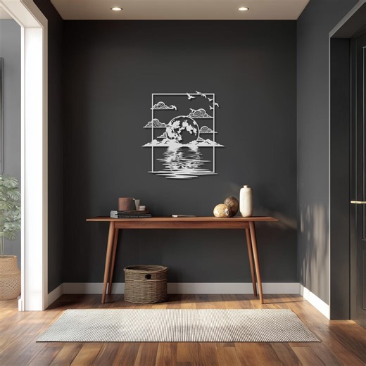 Metal Moon Wall Art: Celestial Moonlight Sculpture - Etsy