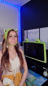 Kenna Frog  on Instagram: "Do you like my fwoggy setup? ✨ #frogcore #froggirl #gamingsetup #frogstagram #frogdecor #frogarmy #goblincore"