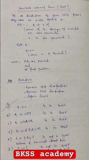 Greibach Normal Form in TOC