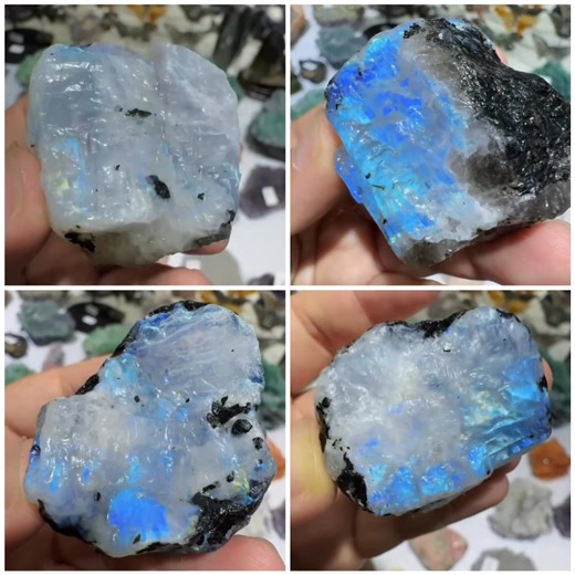 Gorgeous rainbow moonstone raw specimens | Rock's Rock Store