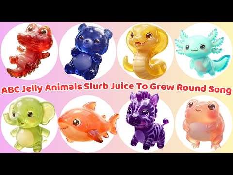 ABC Gummy Animals Song 🐊🦓 | Fat Gummy Sea Creatures Slurp Water | Fun Kids Alphabet Song
