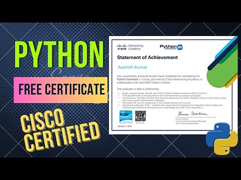 Python Essential 1 Free certified by cisco | how we get certificate in python by CISCO networking.