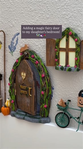 Comment ‘Nice’ and I’ll send you the links! I wanted to put fairy doors in my kids’ bedrooms that way fairies could leave special notes and surprises for different holidays, seasons and even just special occasions! I let each of my kids pick the theme of the scene that they wanted to be inside their fairy door! This is how my daughter’s turned out, I think it turned out so cute! And they were both so excited! I can’t wait to show you guys what I did to my son‘s room #craftymom #playroom #sahm #t