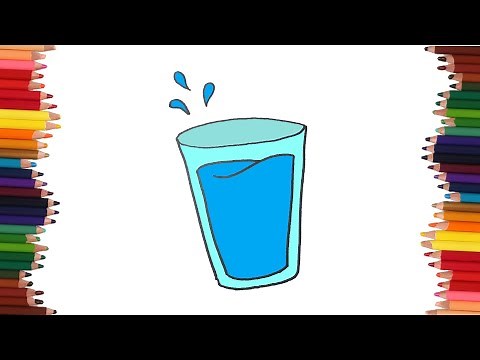 How to draw a glass of water | Easy drawings