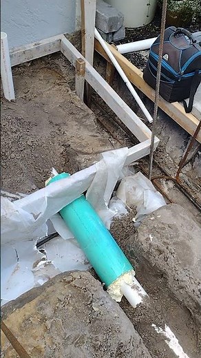 ATP/ DIY Best Way To Install Sewer Pipe Sleeving Through Concrete Footer. LIKE & SUBSCRIBE
