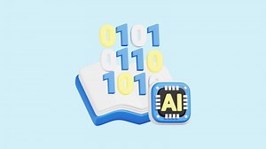 Machine Learning animated 3d icon.