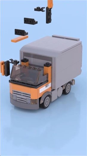 LEGO City Delivery Lorry 📦💥 Heavy Load, Zero Mercy 🤯🚚 #legobuild #legoshorts #legomoc #legoanimation