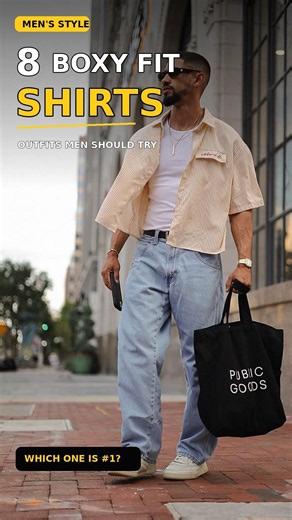 8 Boxy Shirts Outfits Men That Look Good 🔥 #fashion