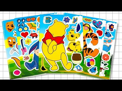 🍯 DISNEY Adventure of Winner The Pooh Sticker Book ASMR 🍯| Playdate with TIGGER and PIGLET!