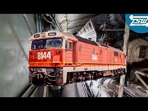 Train Driver view Sydney Yard Cab & engine room tour 8144 in 1990