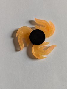 Iridescent Glitter Fidget Spinner: Neon Sunburst Flame - Etsy