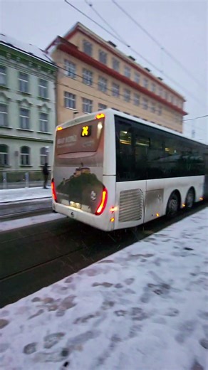 Iveco Crossway ČSAD Liberec u nádraží v Liberci #bus #iveco #liberec #snow #2025 #shorts #winter