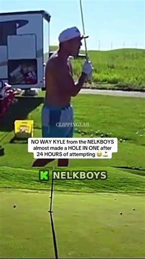 NO WAY KYLE from the NELKBOYS almost made a HOLE IN ONE... #Shorts #clippinglab