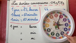1.5K views · 27 reactions | CM1/CM2 - les durées et conversions Voici une vidéo sur les durées : jours, heures, minutes et secondes avec 2 exercices pour s’entraîner ensemble  Vos avis en commentaire  Sandra #durée #math #primaire #cm1cm2 #conversion #lescoursdesandra | Les cours de Sandra | Facebook