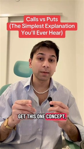 Roadto100k on Instagram: "Calls vs Puts (The simplest explanation you will ever hear) #optionsforbeginners #income #trading #optionstrader"