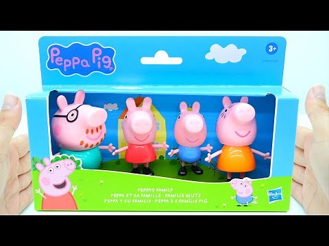 Unboxing Peppa Pig Character Set | ASMR Review Toys