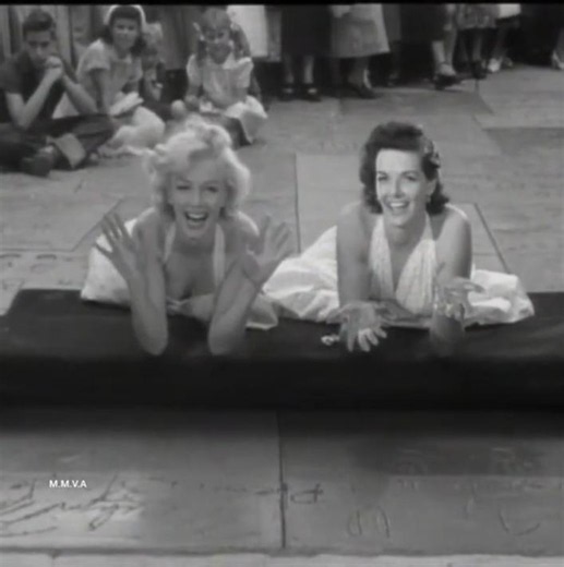 Marilyn Monroe and Jane Russell placed their prints in wet cement at Grauman's .... June 26, 1953