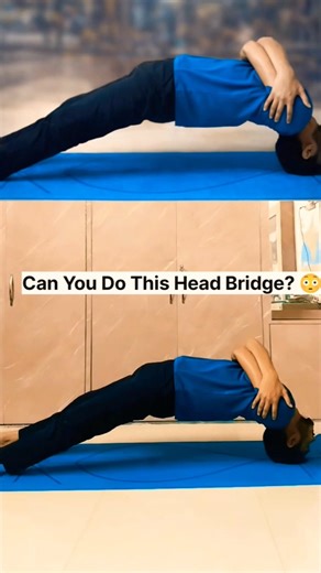 🔥 Impossible Head Bridge Pose 😳#yoga #advancedyoga #challenge #flexibility #balance #viral #shorts