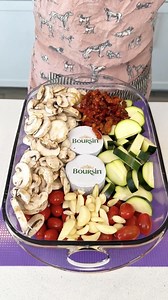 Easy Italian Dinner Amy makes an easy and yummy Italian dinner wtih garlic cheese, cherry tomatoes, garlic, mushrooms, and pasta. | Anyone Can Cook