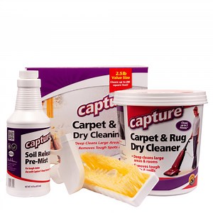 Capture Carpet Cleaner Kit with Dry Powder, Pre-Mist & Brush, Fresh Scent, 2.5 Pounds