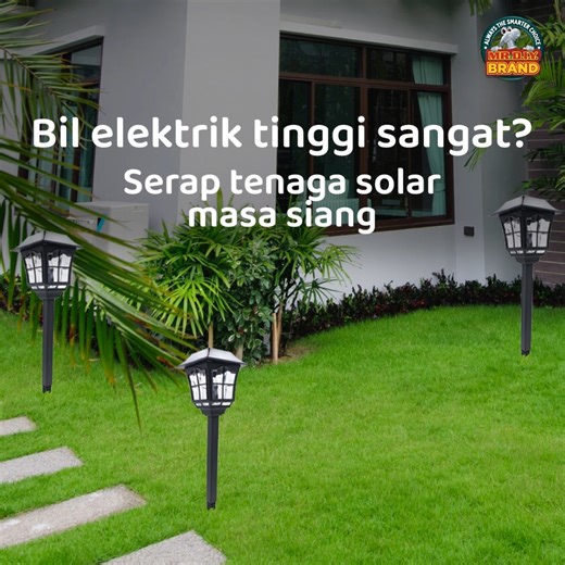 47 reactions | Wah! Bil elektrik Admin bulan lepas tinggi giler. Sebab tu sempena Hari Alam Sekitar Sedunia ni, Admin nak tukar semua lampu guna tenaga solar! Power, kan? 9023120 - RM 13.90 Lawati www.mrdiy.com.my/storelocator sekarang dan dapatkan lampu tenaga solar anda. Jom selamatkan bumi kita dan dompet tu sekali! #MRDIY #AlwaysLowPrices #MRDIYBrand #AlwaysTheSmarterChoice #ESG #WorldEnvironmentDay | MR DIY | Facebook