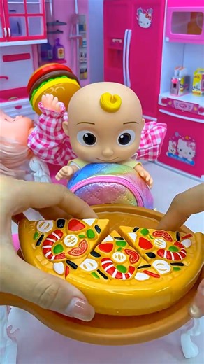 Satisfying With Unboxing Doll Pizza Set Toys, ASMR Video #shorts