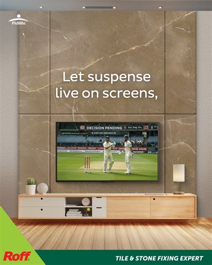 TV pe suspense chalega, wall pe nahi. Roff Masterfix is ultra white, ultra flexible and made to protect claddings on drywalls. For more information check out: https://www.roff.in/products/roff-master-fix-adhesive/ #RoffMasterfix #Roff #RoffPidilite #Pidilite #FromTheMakersOfFevicol | Roff