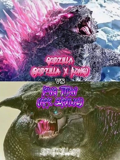 King Titan (Ark Survival) vs Godzilla (GXK) |#godzillaxkongthenewempire #arksurvival