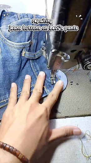 Repairing jeans buttons #tips #menjahir #sewing | Muza Fermak Levis