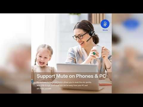 Review: Bluetooth Headset, Wireless Headset with Microphone for PC, V5.2 Computer Headset with...