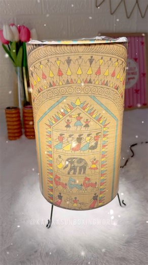 Rayon Fabric Printed Table Lamp 🪔🌸 #shorts