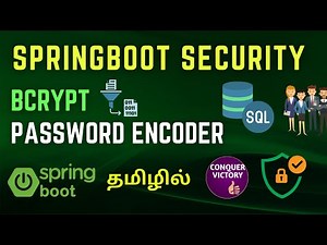 Bcrypt Password Encoder in Tamil | Spring Security in Tamil | Storing hash into database in tamil