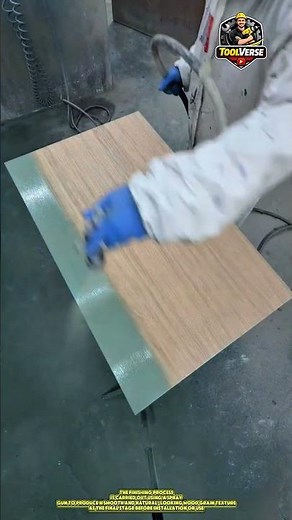 Wood Grain Finishing Process Using a Spray Gun #woodfinishing #spraygunpainting