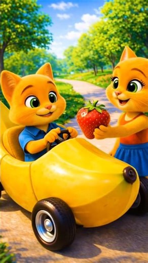 FRUIT CAR🍓🍌Banana and Strawberry | Nursery Rhymes & Baby Songs🎶 Cartoon for kids