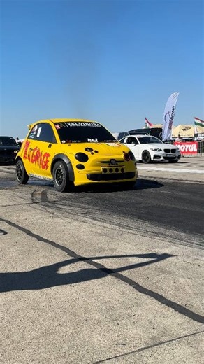 Fiat 500 Turbo #fiat #fiat500 #turbo #racecar #burnout | Never Give Up Racing