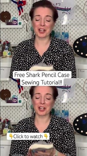 Free sewing pattern! The Shark Pencil Case is a fun sewing project! #sewingpattern #freepattern
