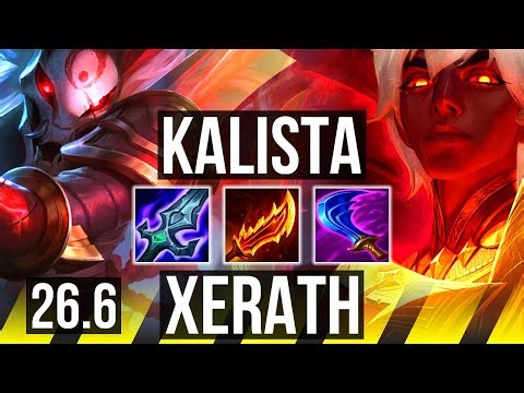 KALISTA & Thresh vs XERATH & Nautilus (ADC) | 46K damage | EUNE Master | 26.6