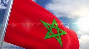 Download Waving flag of Morocco Animation for free