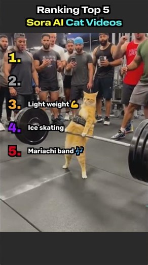 Ranking Top 5 Sora 2 Cat Videos