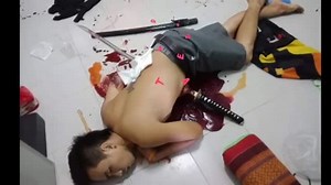 MURDER! THE MAN WAS KILLED AND PIERCED WITH KATANA