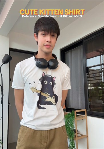 Kickstart the new year 2026 with a cutesy shirt! Lalo if cat lover ka, here’s the Cute Kitten Shirt. Comfy kasi cotton ang fabric. Let me know your height and weight for size reco #CuteKittenShirt #CatShirt #CottonShirt #GraphicShirt #BasicStyle