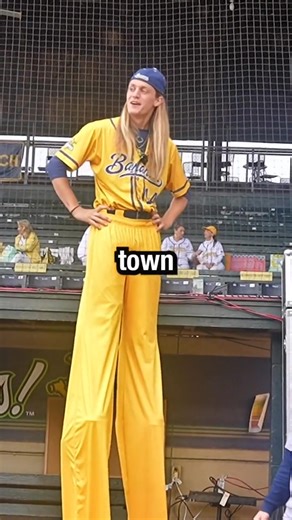 50K views · 1.3K reactions | The tallest baseball player in the world  #baseball #baseballboys #baseballlife #mlb #savannahbananas #mlbbcreatorcamp | The Umpire Channel | Facebook
